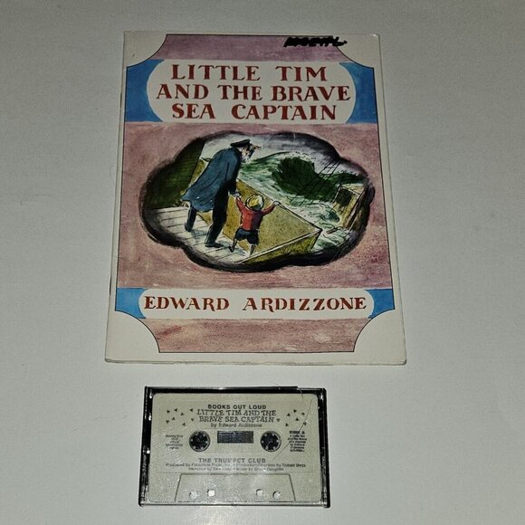 VTG Little Tim & Brave Sea Captain Book Audio Cassette Tape Lot Edward Ardizzone - Picture 1 of 9